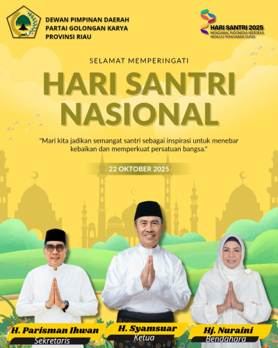 DPD Golkar Riau: Semangat Santri Menginspirasi Kebaikan dan Persatuan Bangsa